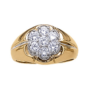 Platinum White Diamond Mens Fashion Ring