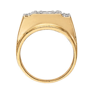 18K White Gold Multi-Diamond Mens Ring