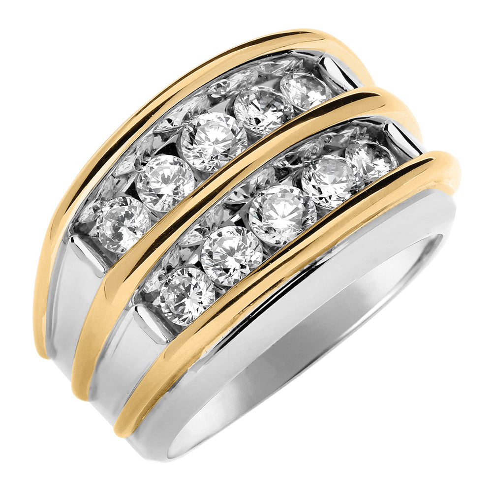 18K White Gold Multi-Diamond Fashion Ring