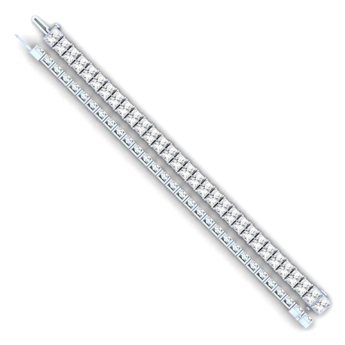 14K WHITE GOLDTennis Necklace