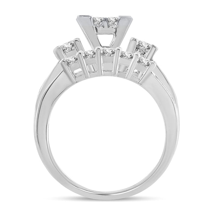 14K  3.00 CT  PRINCESS CUT Diamond  BRIDAL  RING