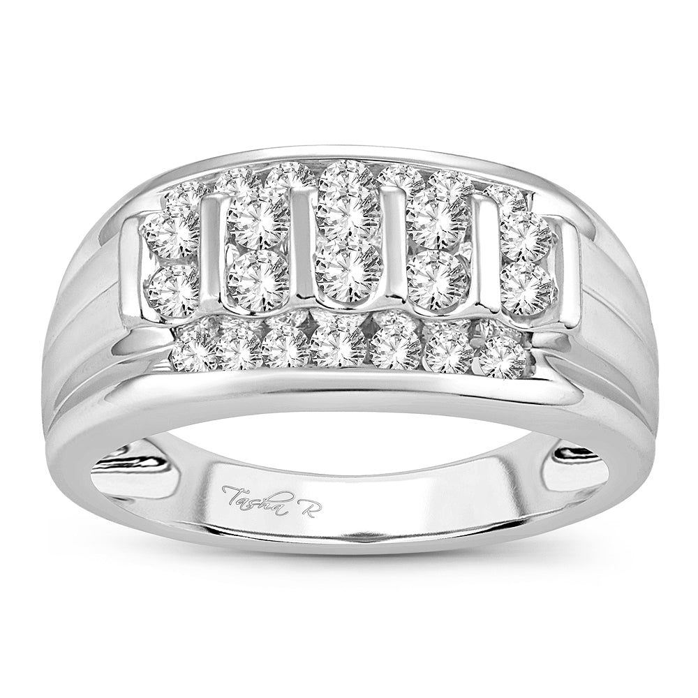 Elegant 14K  1.00CT DIAMOND MENS RING