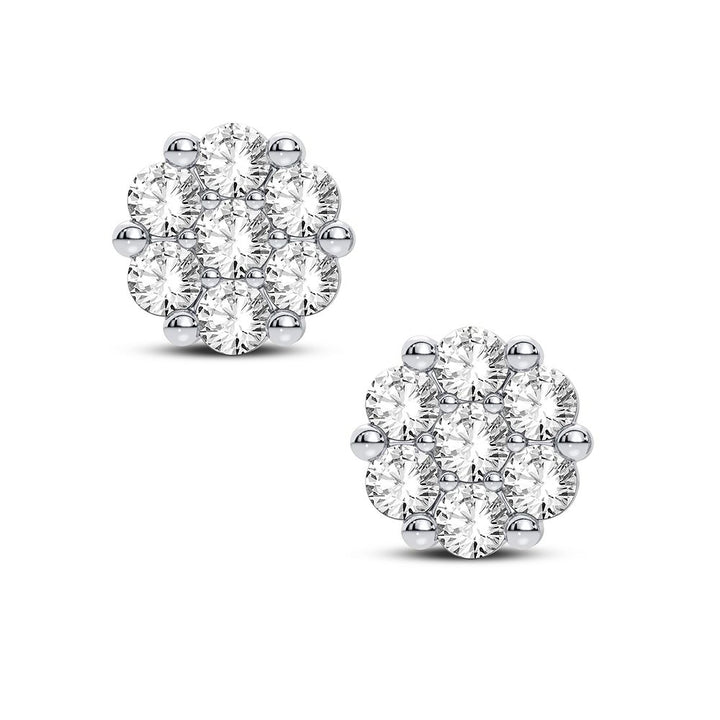 14K 0.69ct Lab Grown Flower Earring