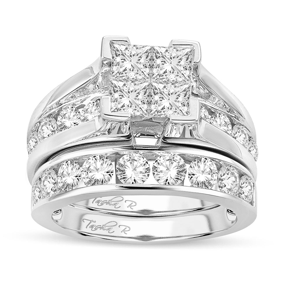 14K 1.00CT PR/CT Diamond BRIDAL RING.