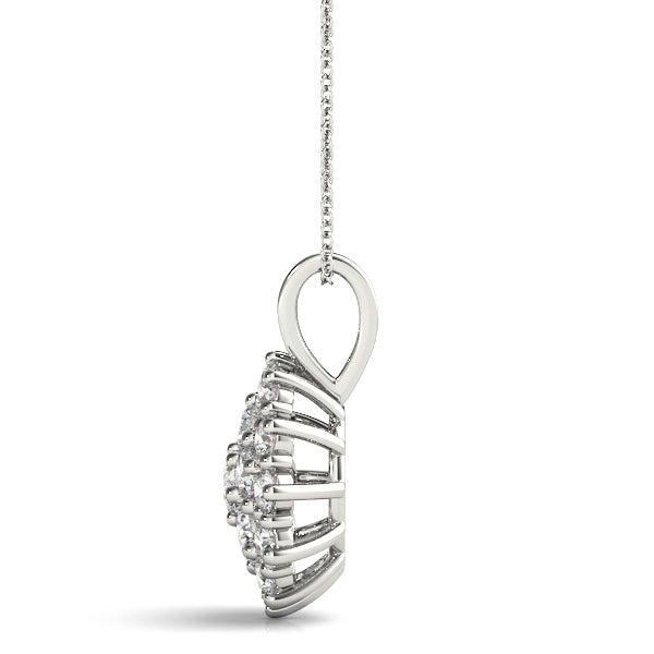1 CT TW Platinum Round Diamond Fashion Pendant