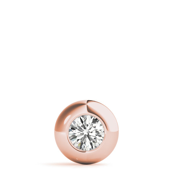 14K Rose Gold 1ct Diamond Pendant Necklace