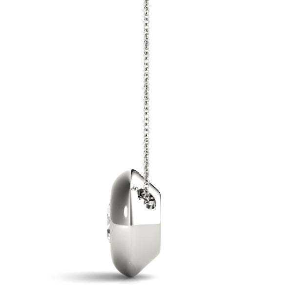 Platinum 1 CT Round Diamond Solitaire Pendant