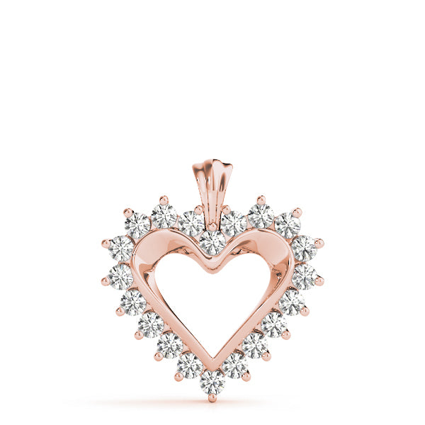14K Rose Gold Multi-Diamond Fashion Pendant