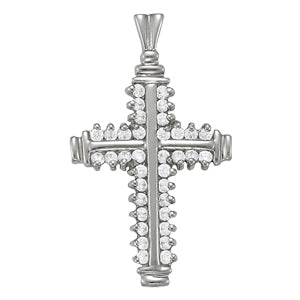 14K White Gold Diamond Fashion Pendant