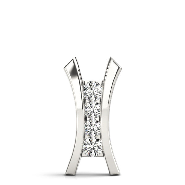 White Gold 1/2 CT Diamond Fashion Pendant Necklace