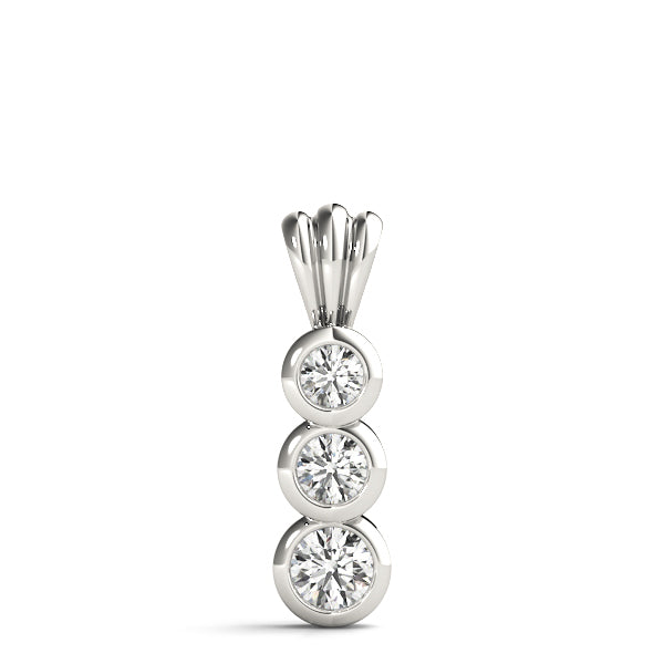 Three Stone Diamond Pendant