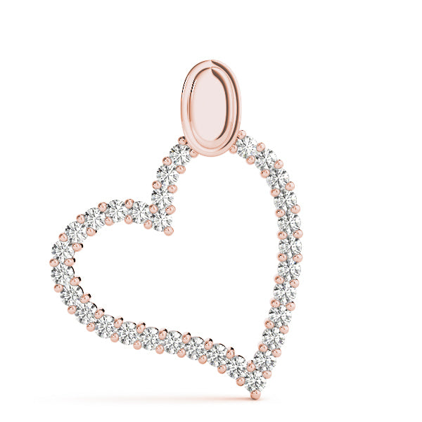 18K Rose Gold Diamond Fashion Pendant