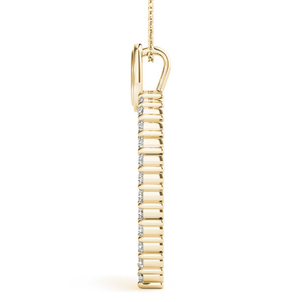 14K Yellow Gold Diamond Fashion Pendant