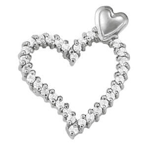 18K White Gold Multi-Diamond Fashion Pendant