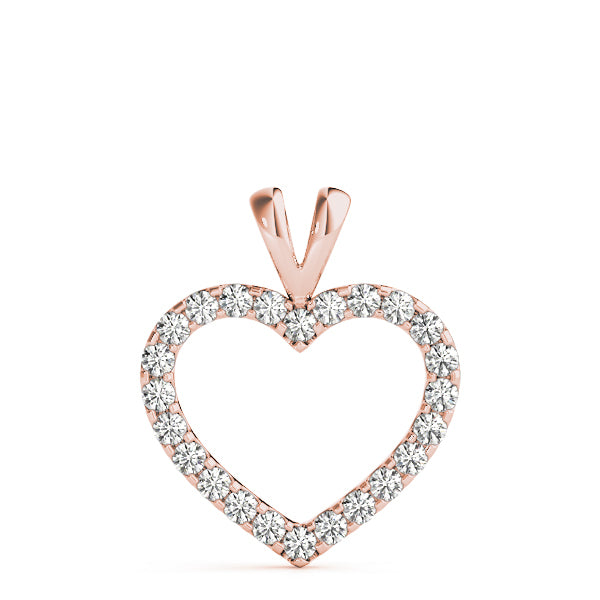14K Rose Gold Multi-Diamond Fashion Pendant