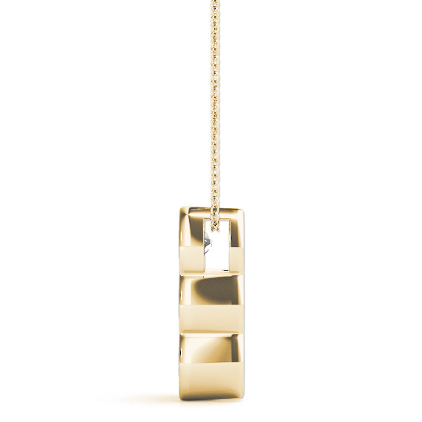 18K Yellow Gold 3-Stone 1 CT Diamond Pendant
