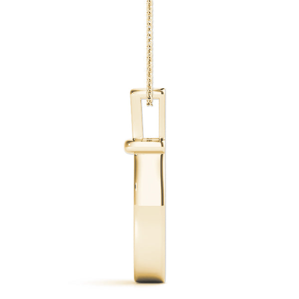 14K Yellow Gold 3-Stone Diamond Pendant