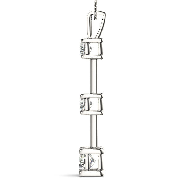 0.50 CTW Round Diamond Three-Stone Pendant