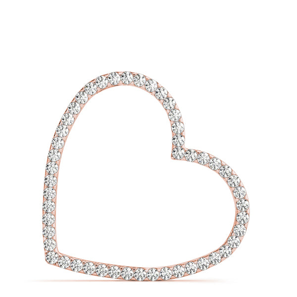 14K Rose Gold Round Diamond Fashion Pendant