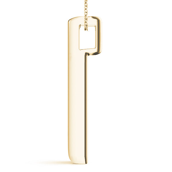 14K Yellow Gold 1/2 ct Diamond 3-Stone Pendant
