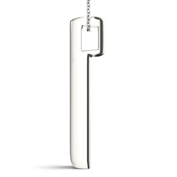 Platinum 1/2 CT Three-Stone Diamond Pendant Necklace