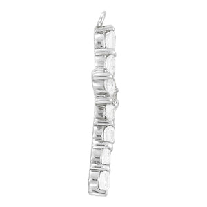 14K White Gold 1ctw Round Diamond Pendant