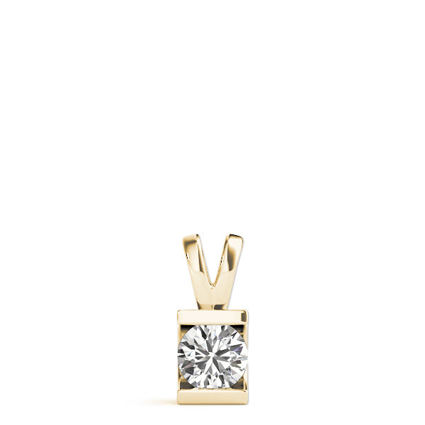 14K Yellow Gold 1ct Diamond Solitaire Pendant