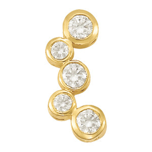 Platinum Round Diamond Fashion Pendant