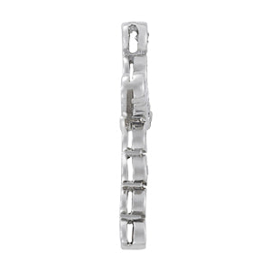 1 CT TW Diamond 18K White Gold Cross Pendant