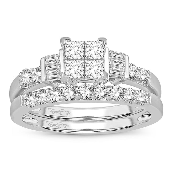 14K 1.00CT Princess Cut Diamond Bridal Ring