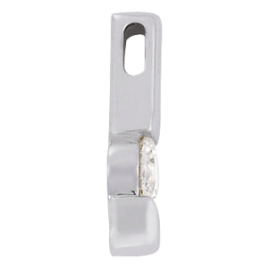14K White Gold 1/2 CT Diamond Solitaire Pendant