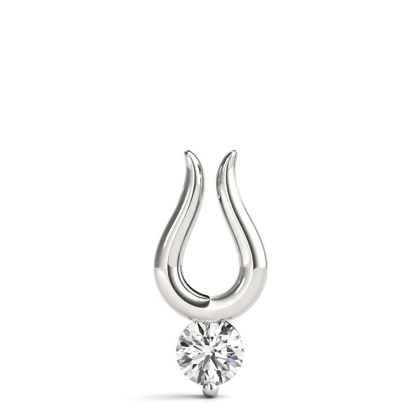 18K White Gold 1/2 ct Diamond Solitaire Pendant