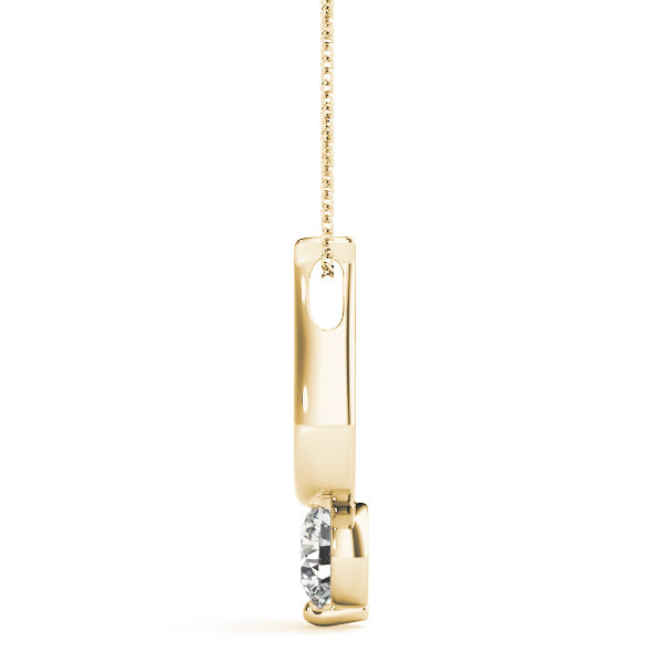 14K Yellow Gold 0.5 CT Diamond Solitaire Pendant