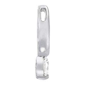 18K White Gold 1/2 ct Diamond Solitaire Pendant