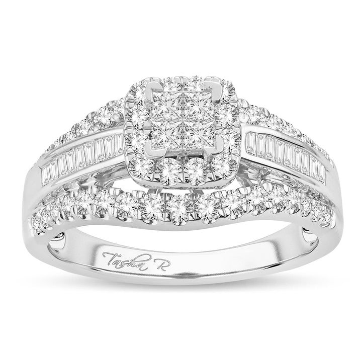 14K 3.00CT PR/CT Diamond BRIDAL RING