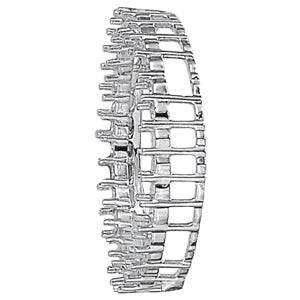 14K White Gold Round Diamond Circle Pendant