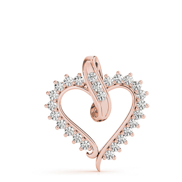 18K Rose Gold 1/2 ct Diamond Fashion Pendant
