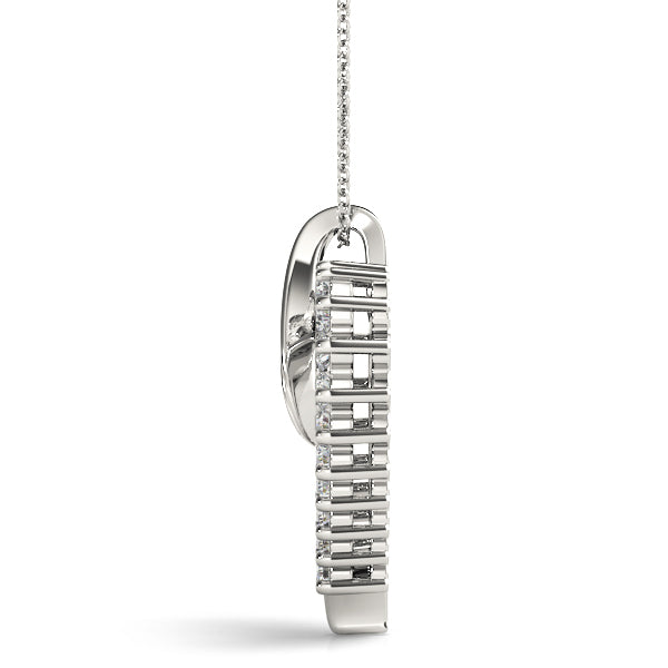 18K White Gold Diamond Fashion Pendant