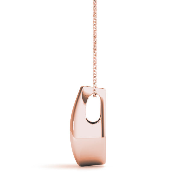 18K Rose Gold 1 ct Diamond Three-Stone Pendant Necklace