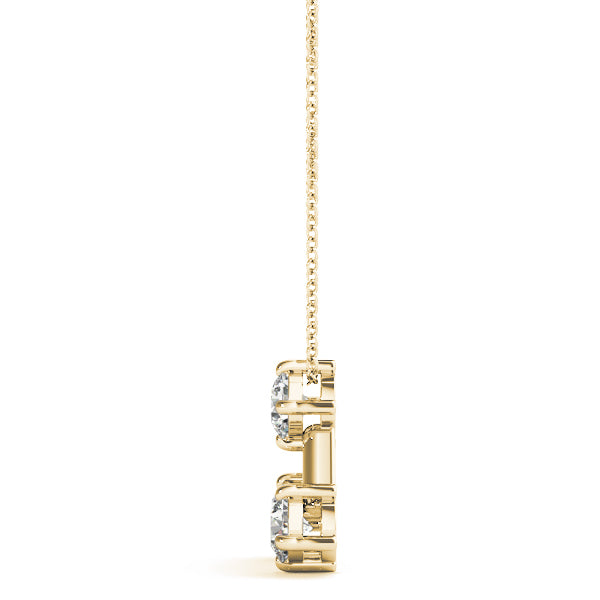 18K Yellow Gold 3-Stone Diamond Pendant