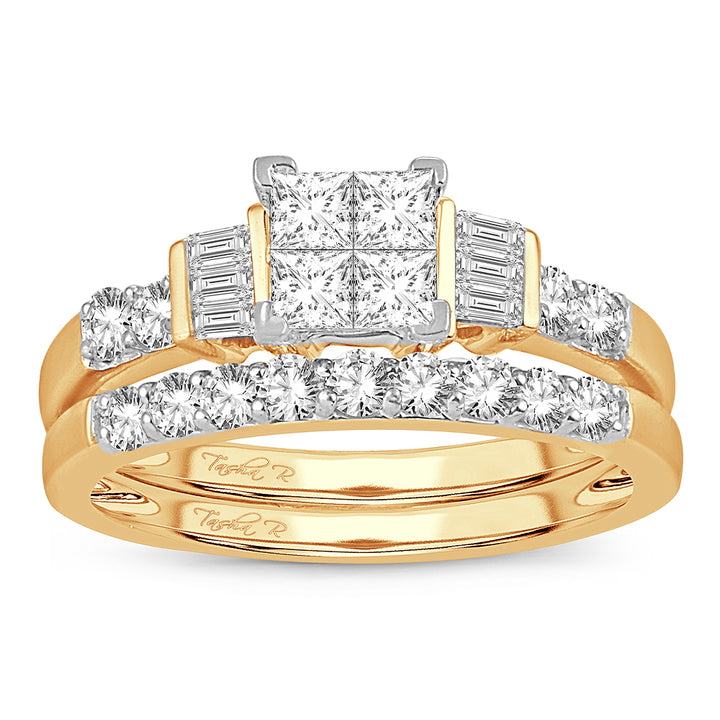 14K 1.00CT Princess Cut Diamond Bridal Ring