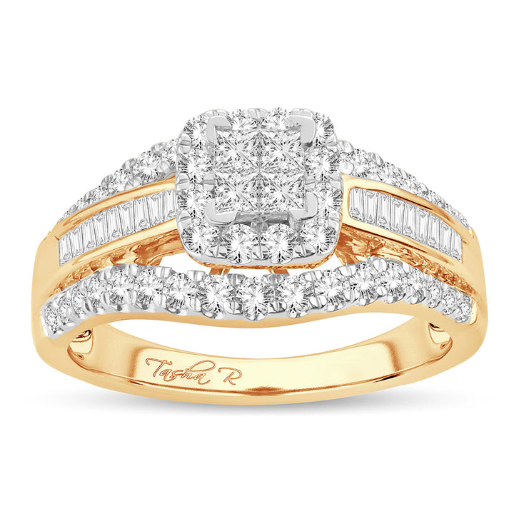 14K 2.00CT PR/CT Diamond BRIDAL RING