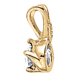 Platinum 1/3 CT Round Diamond Solitaire Pendant