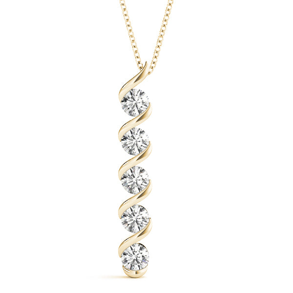18K Yellow Gold 1 ct Diamond Fashion Pendant