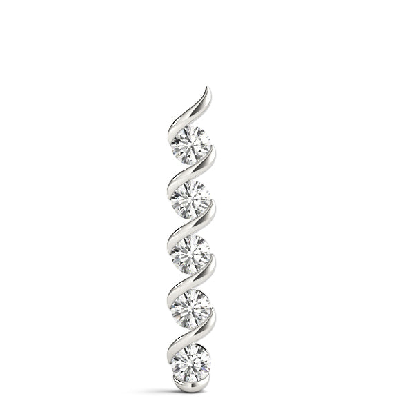 Platinum 1ctw Round Diamond Fashion Pendant