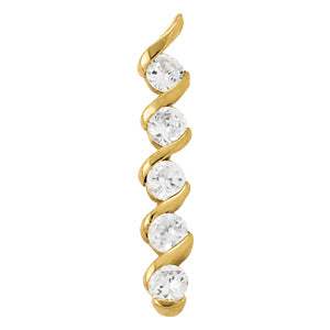 14K White Gold 1ctw Multi-Diamond Pendant