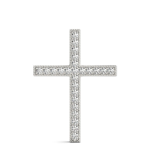 Multi-Diamond Religious Cross Pendant