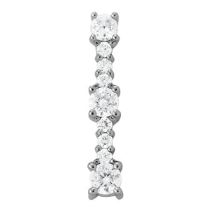 14K White Gold Diamond Cluster Fashion Pendant