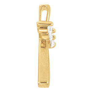White Gold Diamond Cross Pendant - Religious Jewelry