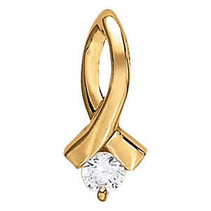 0.35 CT Round Diamond Solitaire Pendant
